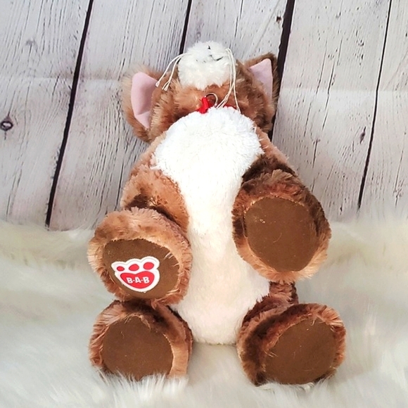 B-A-B Build-a-Bear Brown Tabby Realistic Pet House Cat Red Collar Unique No Tags - Picture 9 of 13